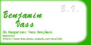 benjamin vass business card